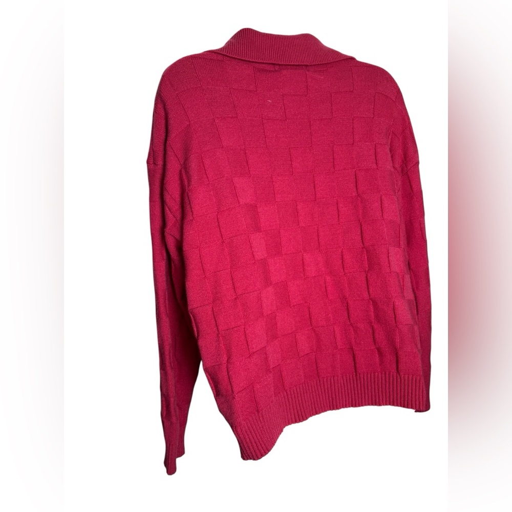 Truth By Republic Window Pane Striped Collar Sweater - Picture 4 of 6